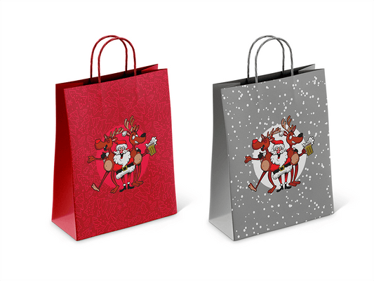 Paper gift bag, Crazy Santa,