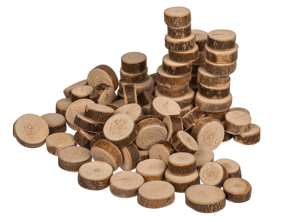 Wooden decoration slices small,