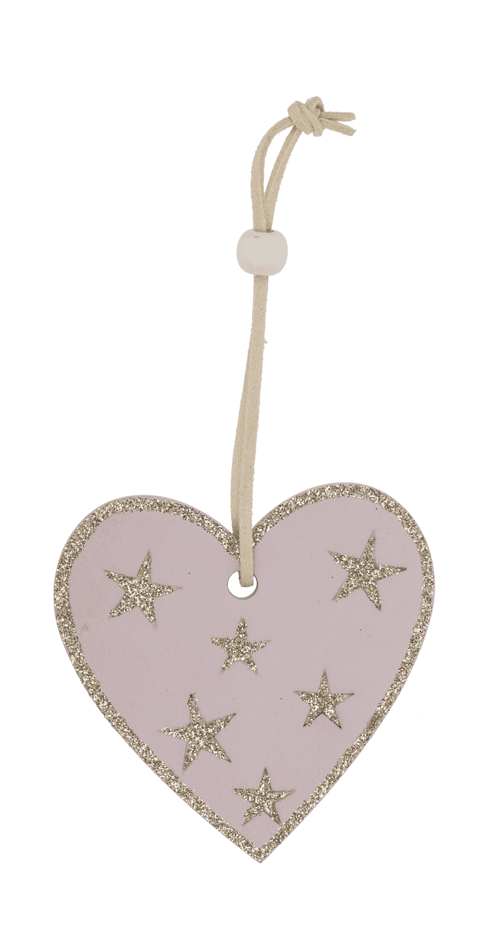 Rose colored wooden christmas hanger,