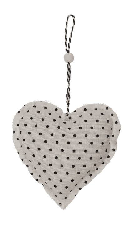 Creme coloured Fabric star & heart for hanging,