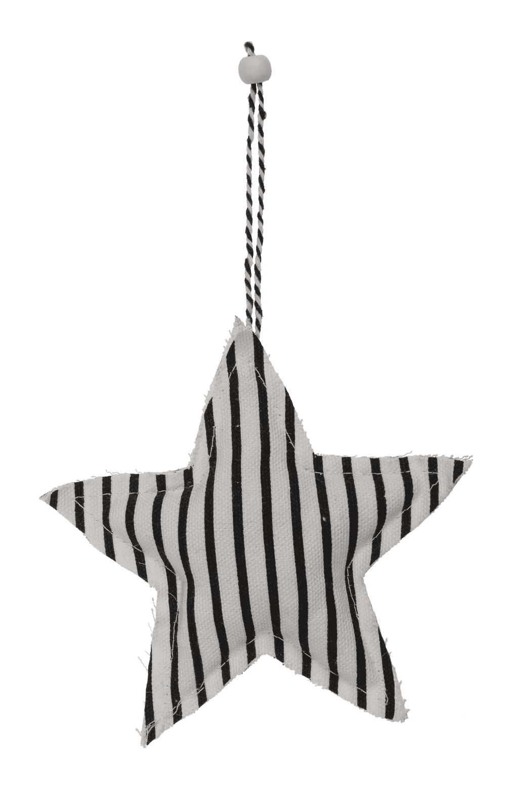 Creme coloured Fabric star & heart for hanging,