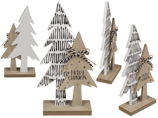 Wooden trees, Merry Christmas,