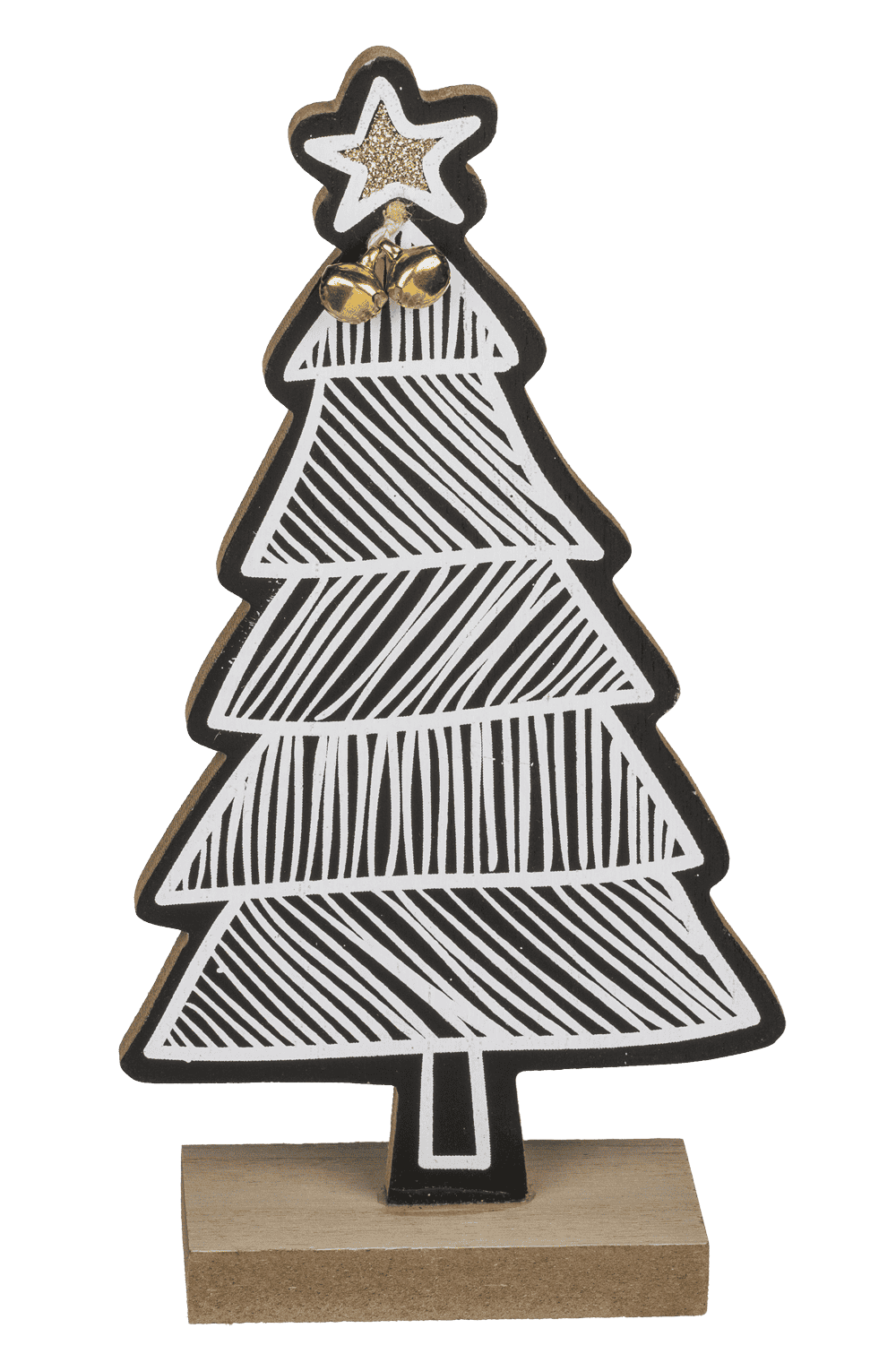 White/black colored wooden tree,