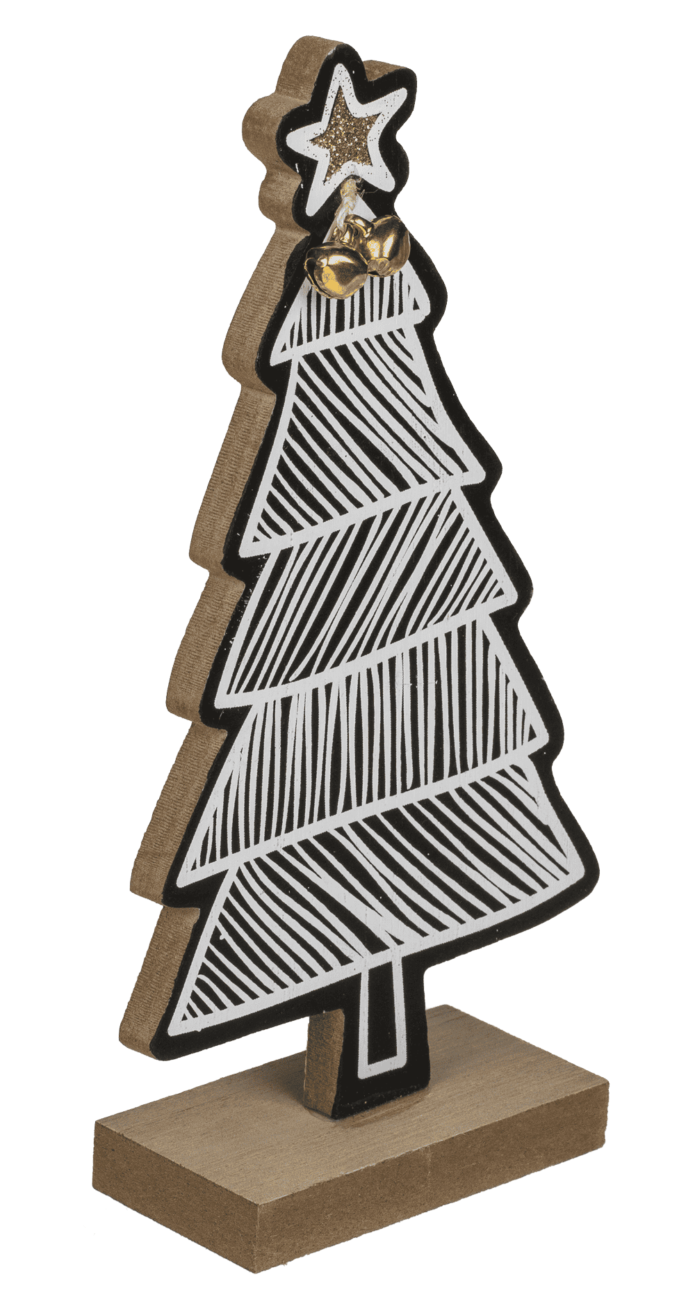 White/black colored wooden tree,