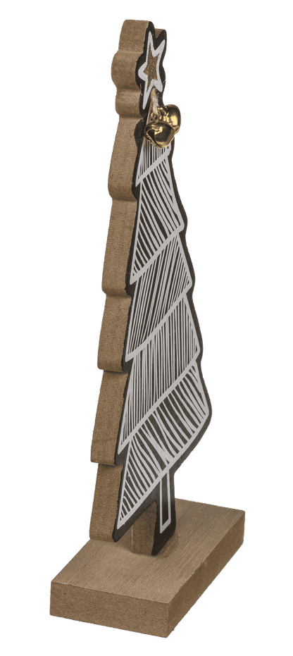 White/black colored wooden tree,