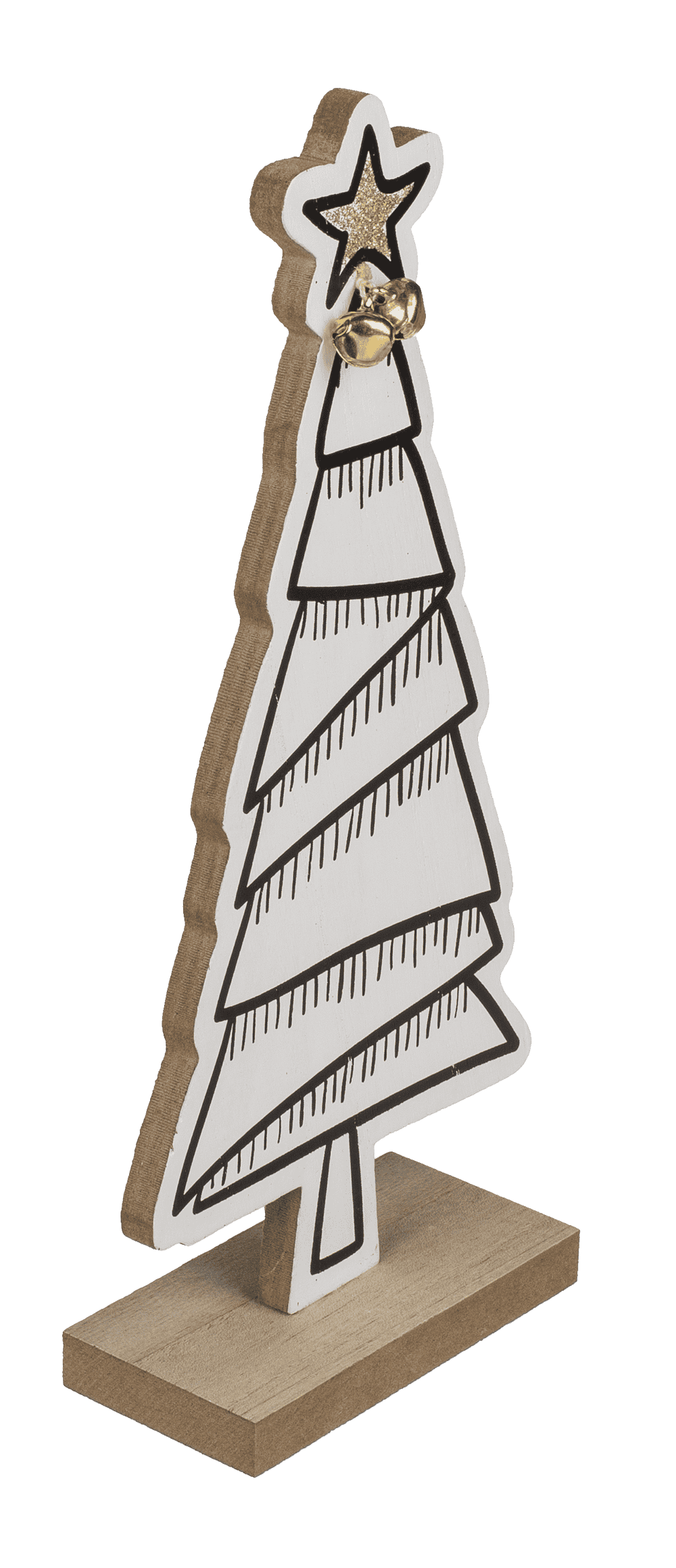 White/black colored wooden tree,