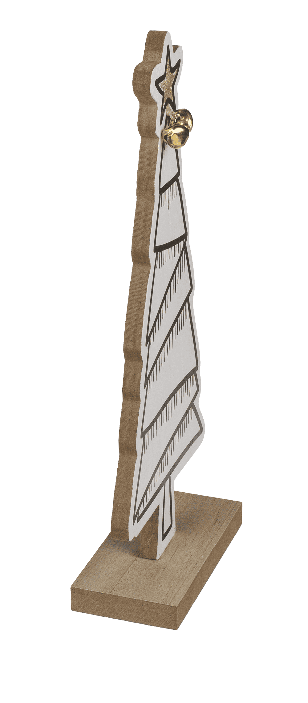 White/black colored wooden tree,