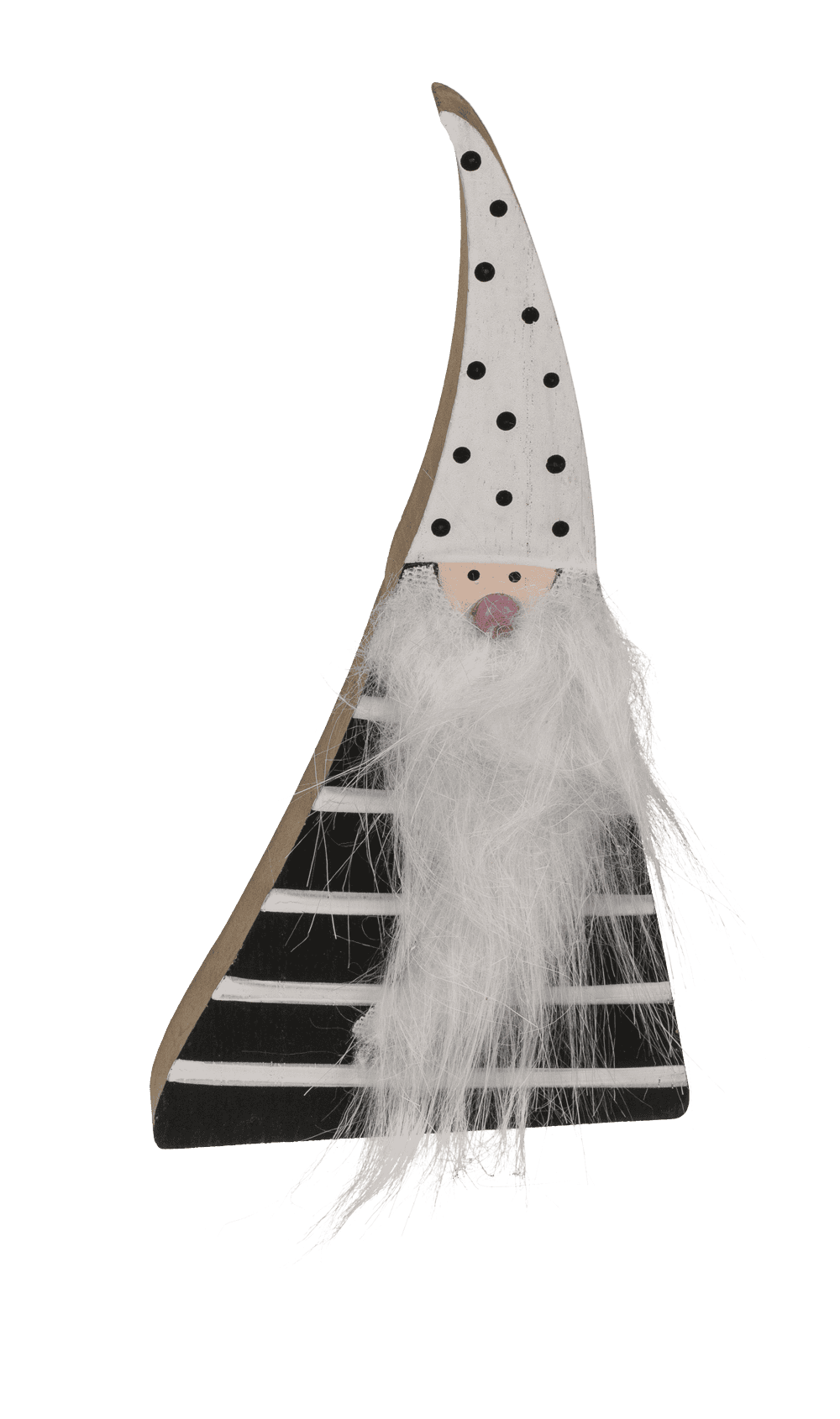 Black/White wooden christmas gnome,