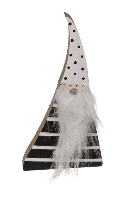 Black/White wooden christmas gnome,