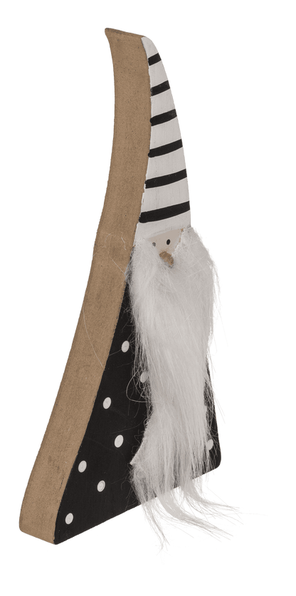 Black/White wooden christmas gnome,