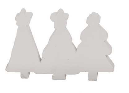 White/red colored trees, ca. 15 x 2 x 10 cm