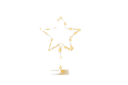 Metal-star with Jute decoration & LED,