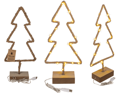 Metal tree with Jute decoration & LED