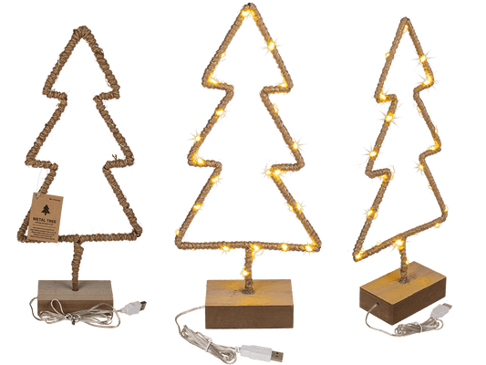 Metal tree with Jute decoration & LED