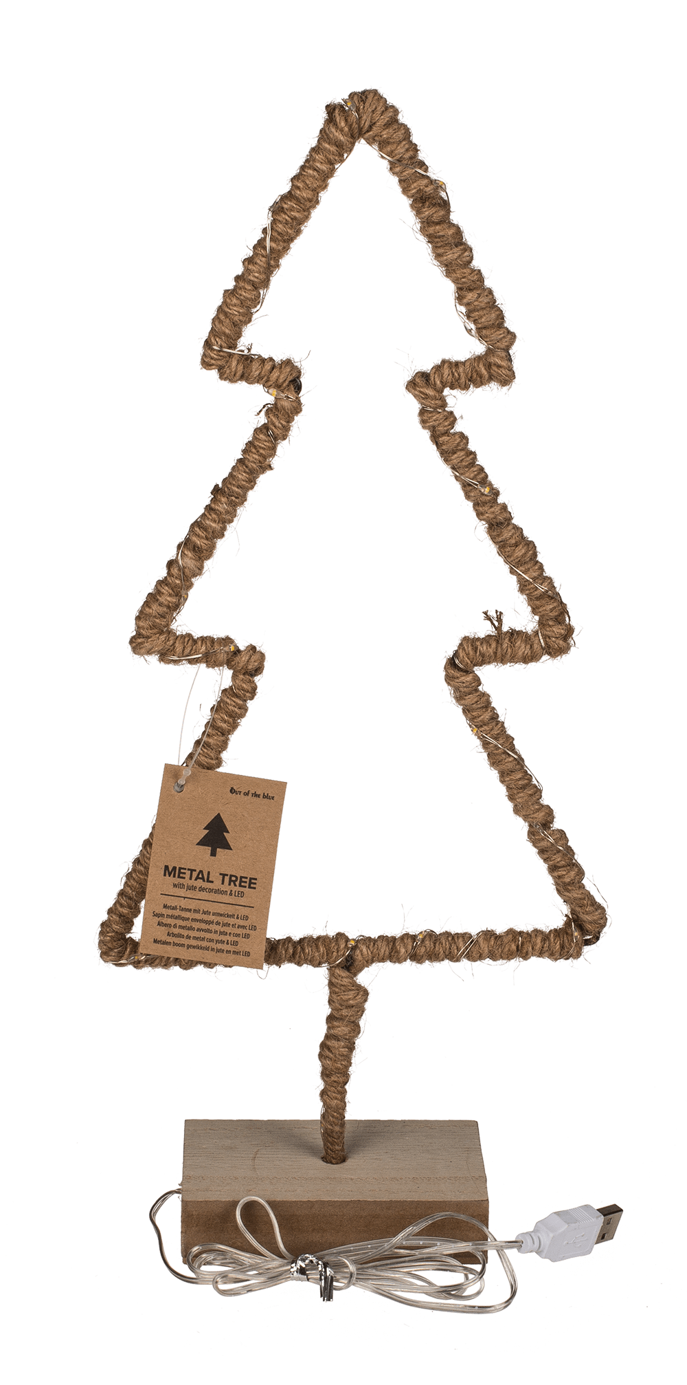 Metal tree with Jute decoration & LED
