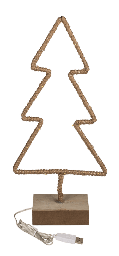 Metal tree with Jute decoration & LED