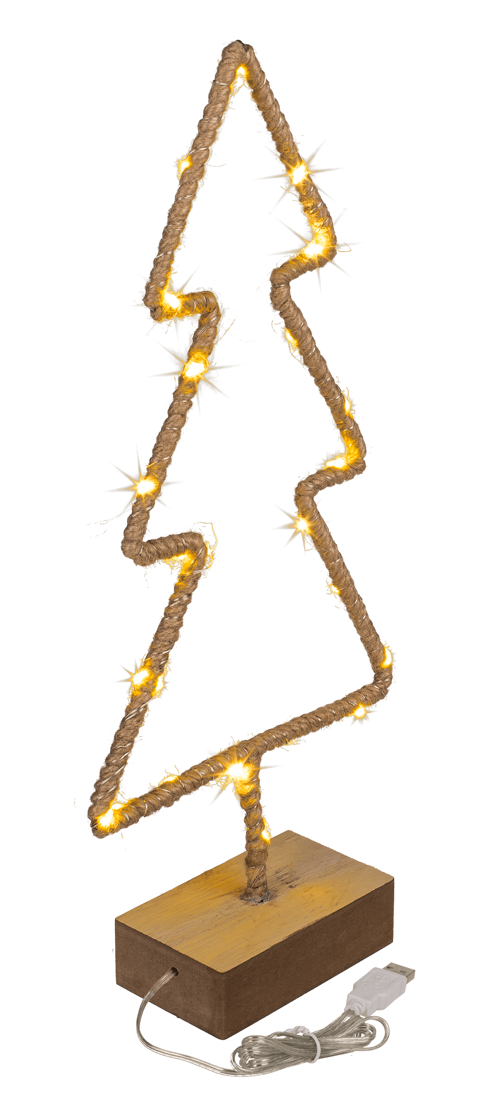 Metal tree with Jute decoration & LED