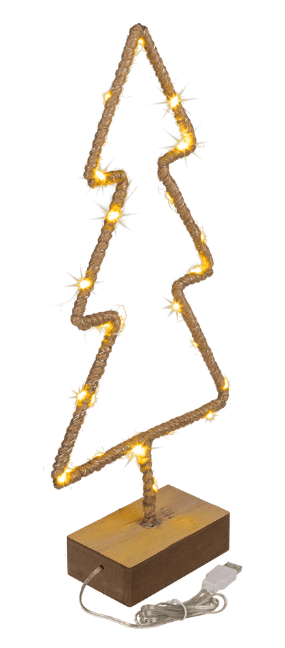 Metal tree with Jute decoration & LED