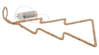 Metal tree with jute decoration & LED,