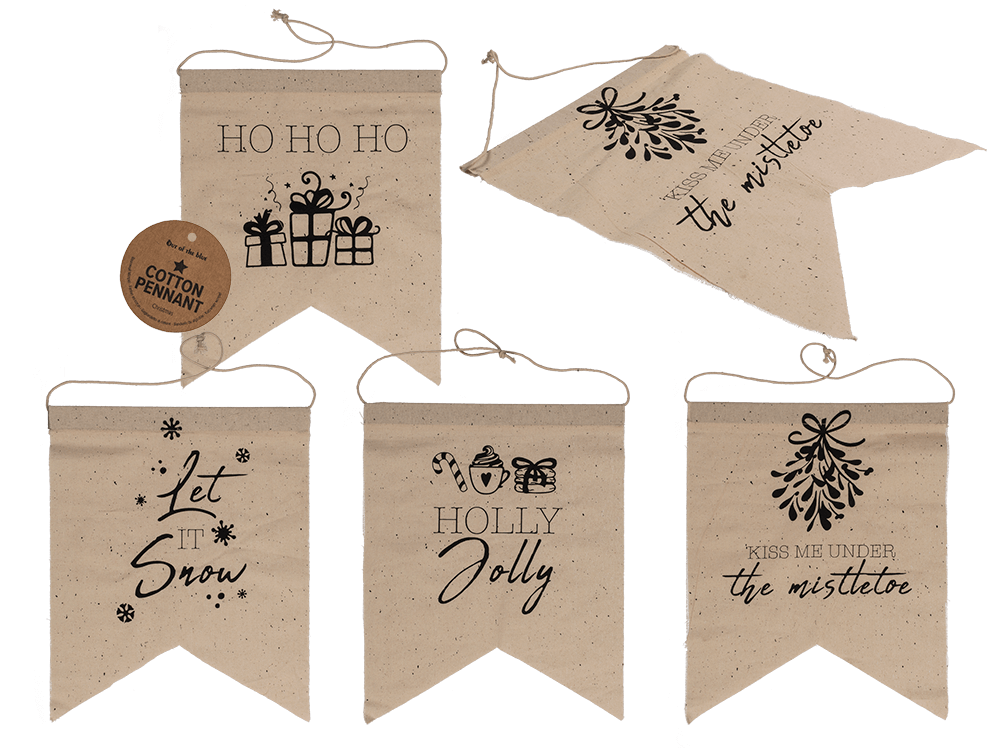 Natural colored pennant, Christmas,