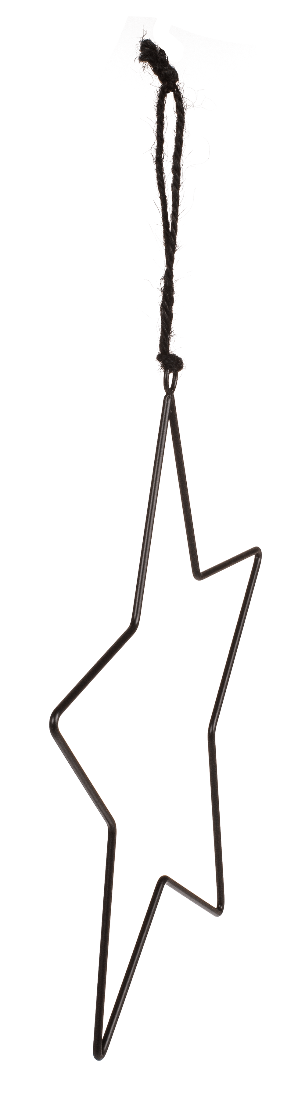 Black metal stars, for hanging, 4 pcs per set,