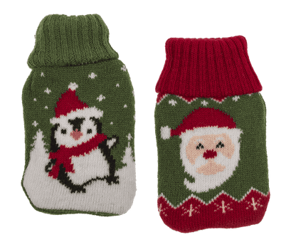 Hand warmer with knitted cover, X-MAS