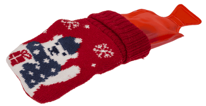 Hand warmer with knitted cover, X-MAS