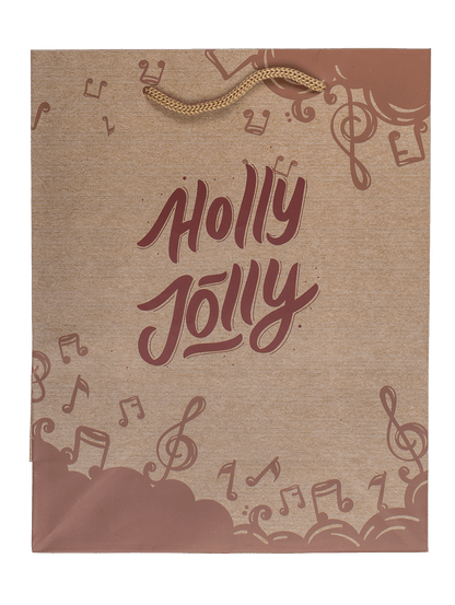 Paper gift bag, Retro Christmas,