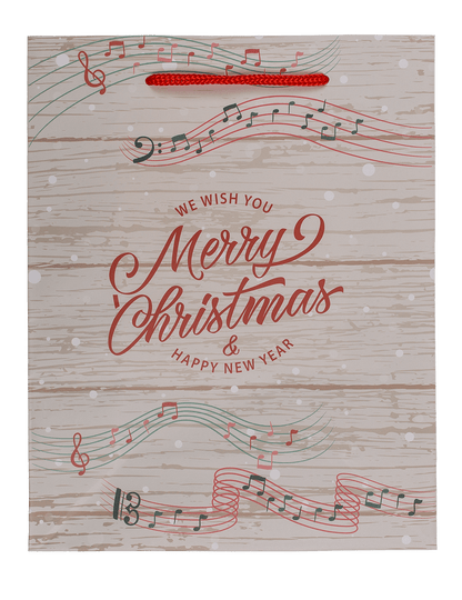 Paper gift bag, Retro Christmas,