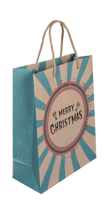 Paper gift bag, Retro Christmas,