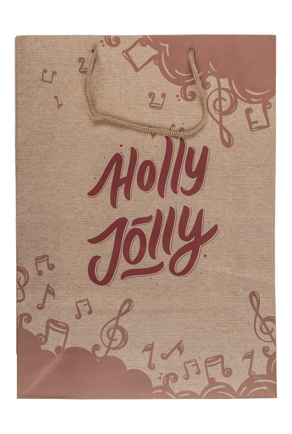 Paper gift bag, Retro Christmas,