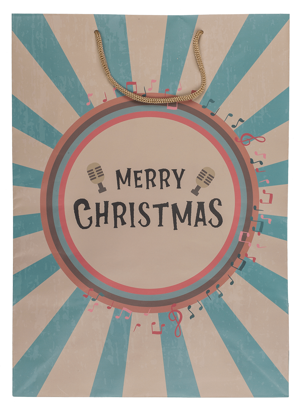 Paper gift bag, Retro Christmas,