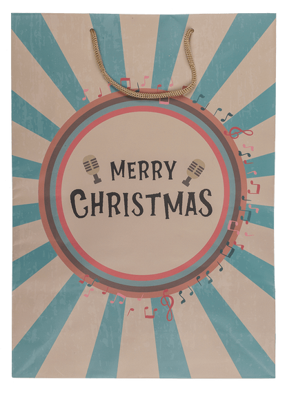 Paper gift bag, Retro Christmas,