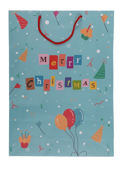 Paper gift bag, Retro Christmas,