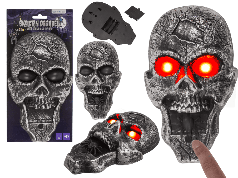 Doorbell, Skeleton, with Sound,14 x 28 cm,