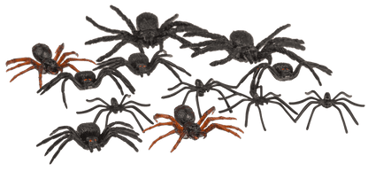 Spiders, set of 12 pcs. per polybag