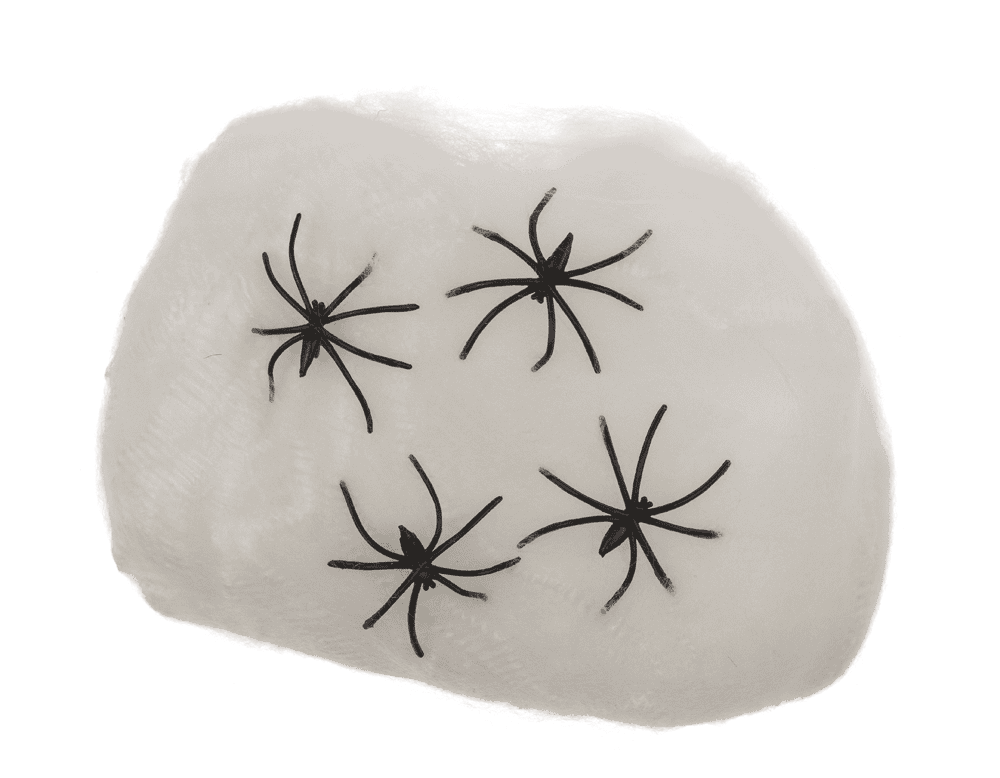 Spiderweb, Glow in the dark, incl. 4 spiders,