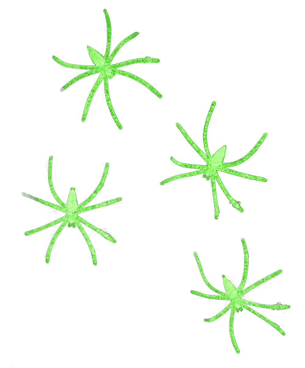 Spiderweb, incl. 4 glow in the dark spiders,