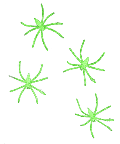 Spiderweb, incl. 4 glow in the dark spiders,