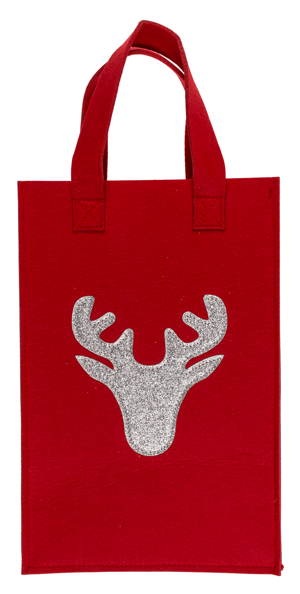 Red  gift bag, X-mas Greetings, felt material,