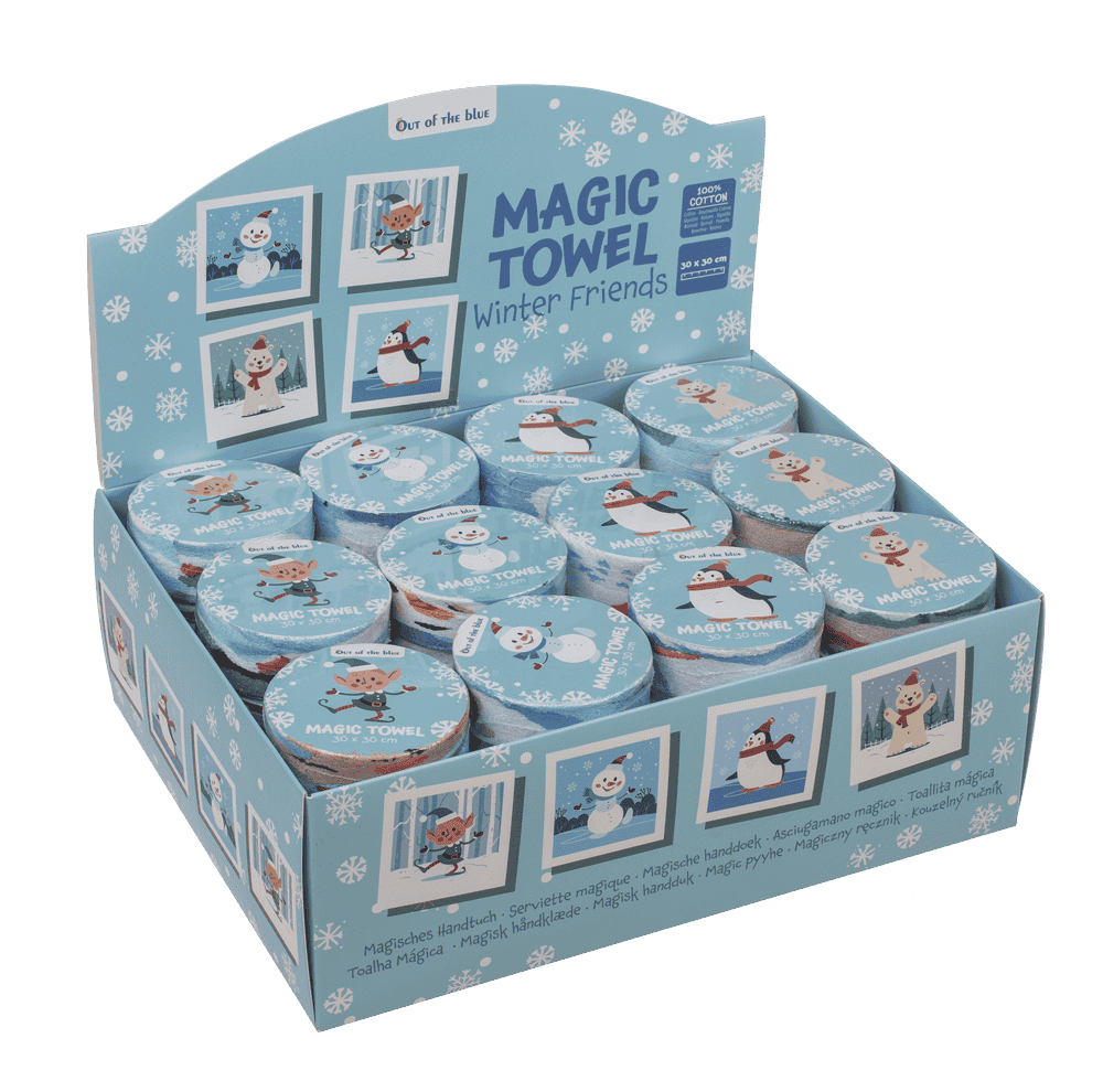 Magic cotton towel, Winter Friends,