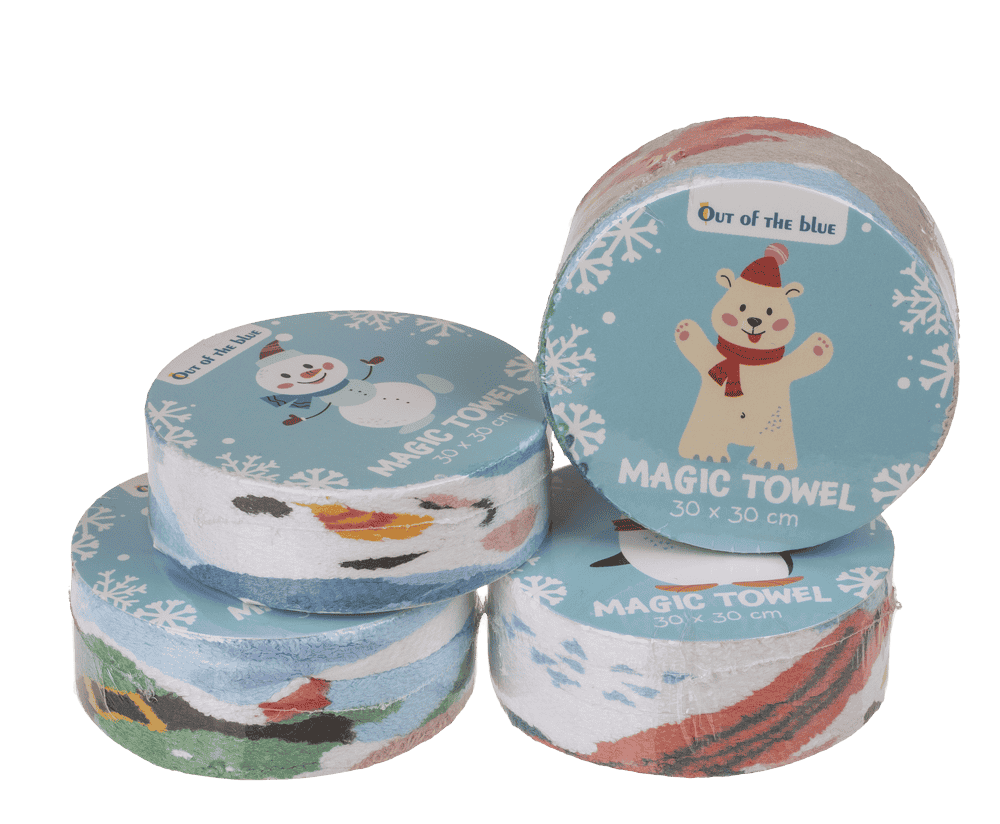Magic cotton towel, Winter Friends,