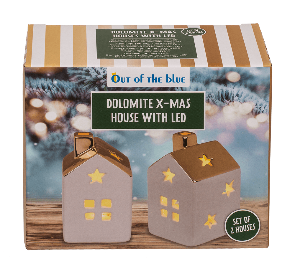 Dolomite X-mas house with LED