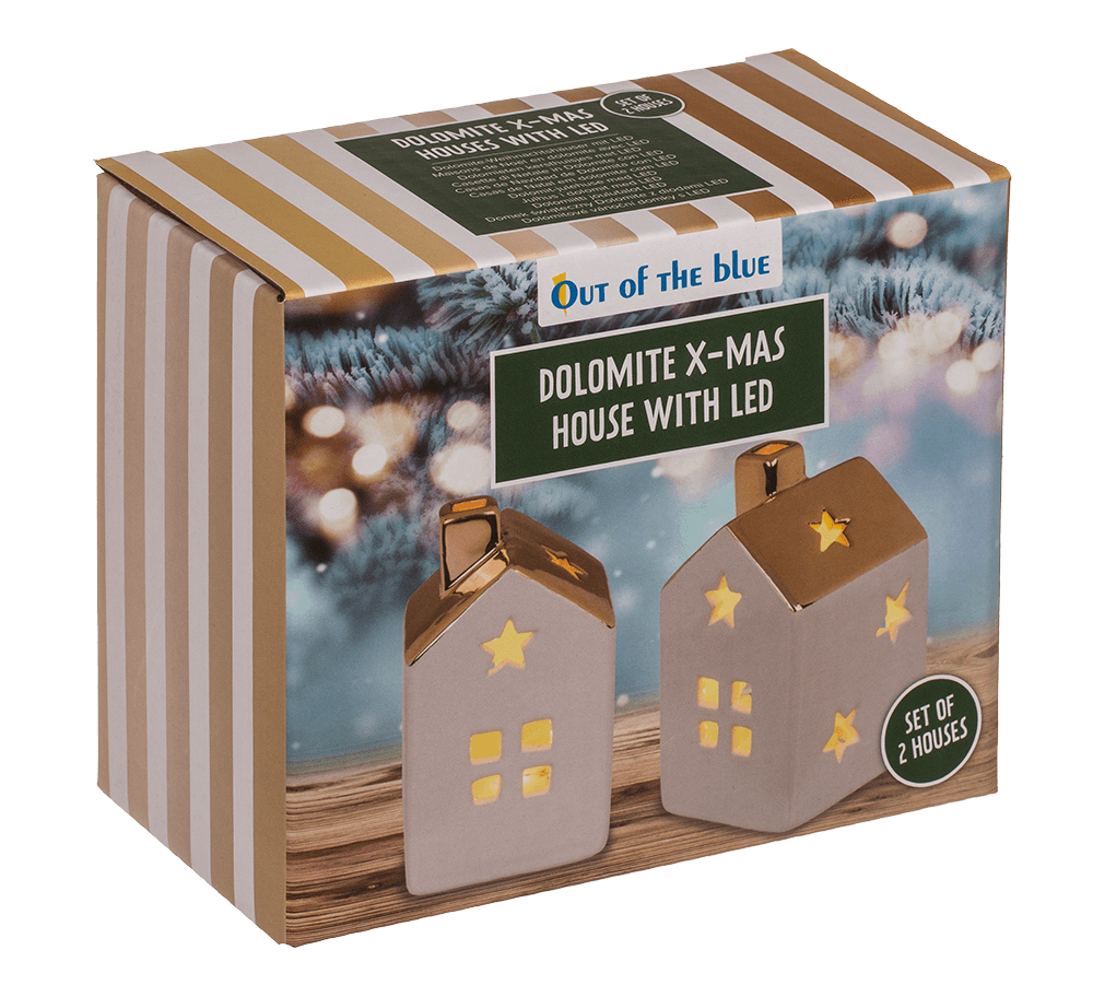 Dolomite X-mas house with LED