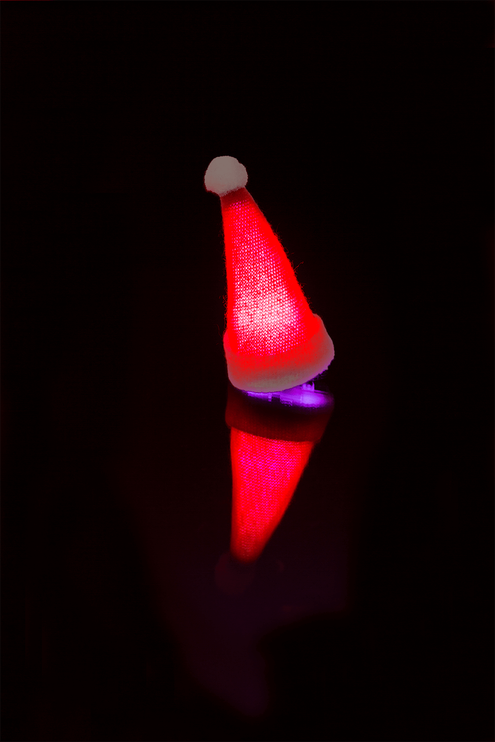 Plush hair clip, Christmas Hat with LED,