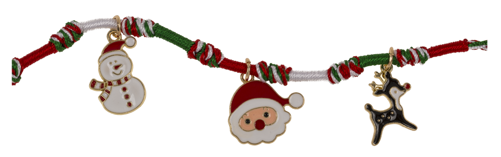Textile bracelet, X-Mas Charms,