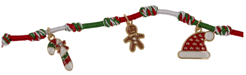 Textile bracelet, X-Mas Charms,