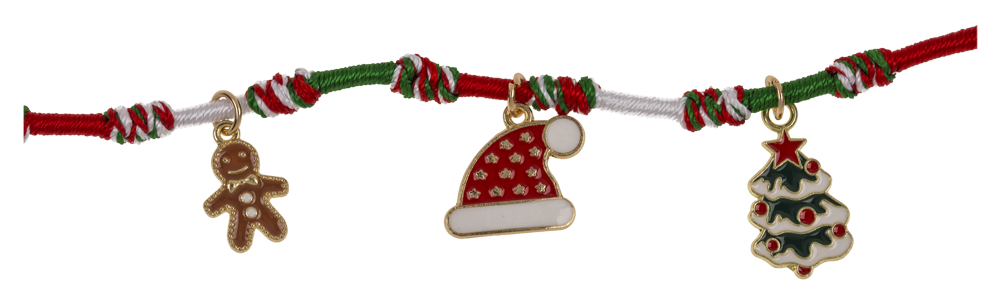 Textile bracelet, X-Mas Charms,