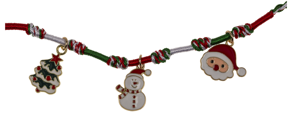 Textile bracelet, X-Mas Charms,