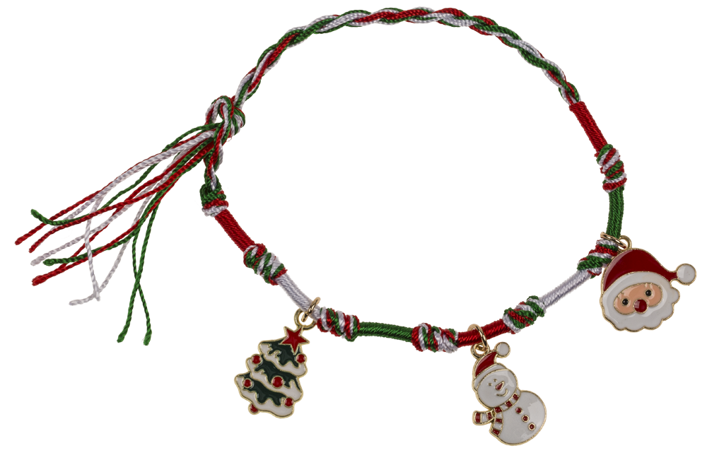 Textile bracelet, X-Mas Charms,